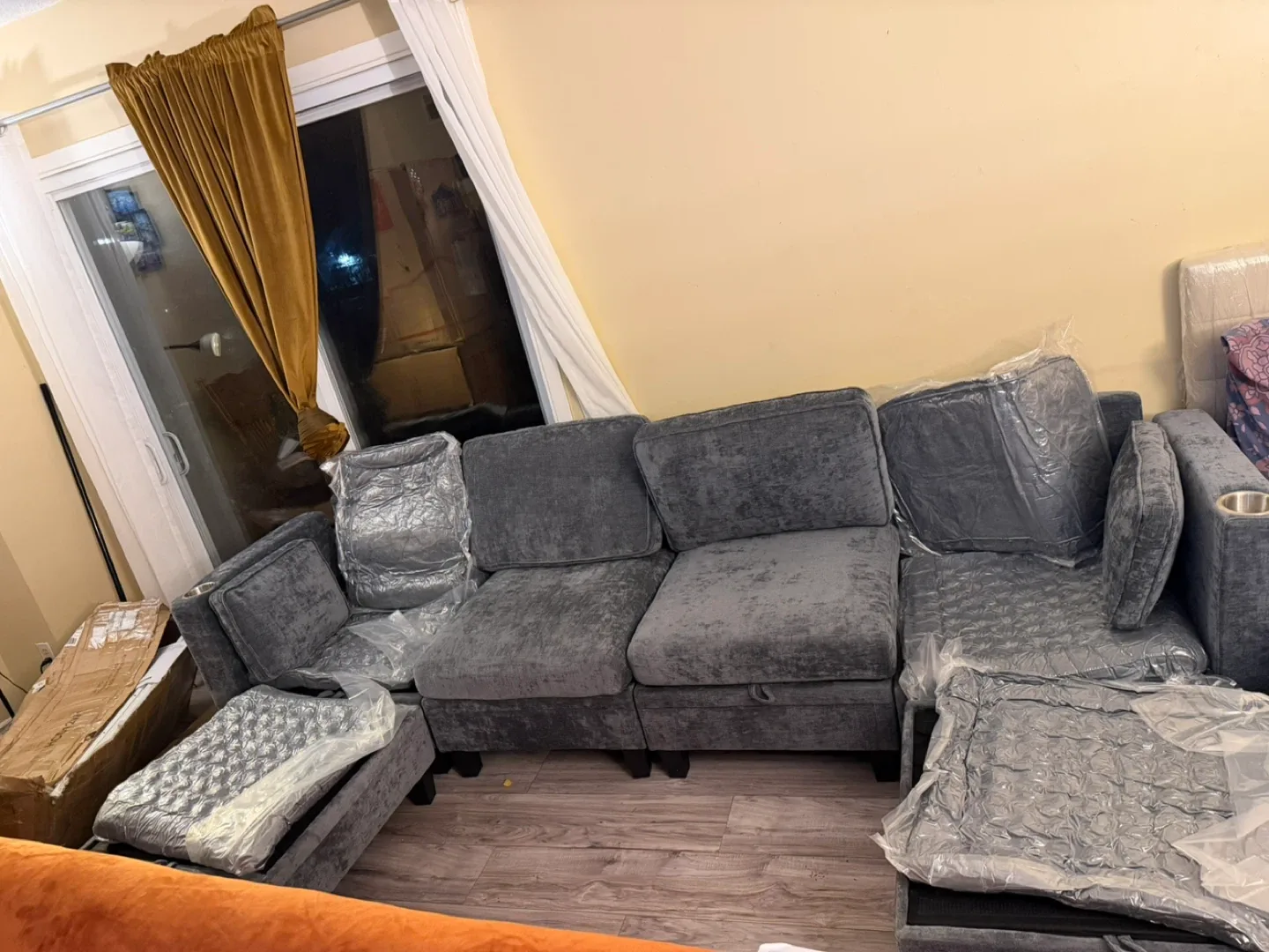 Grey Sectional Sofa - New in Box image indicator(2)