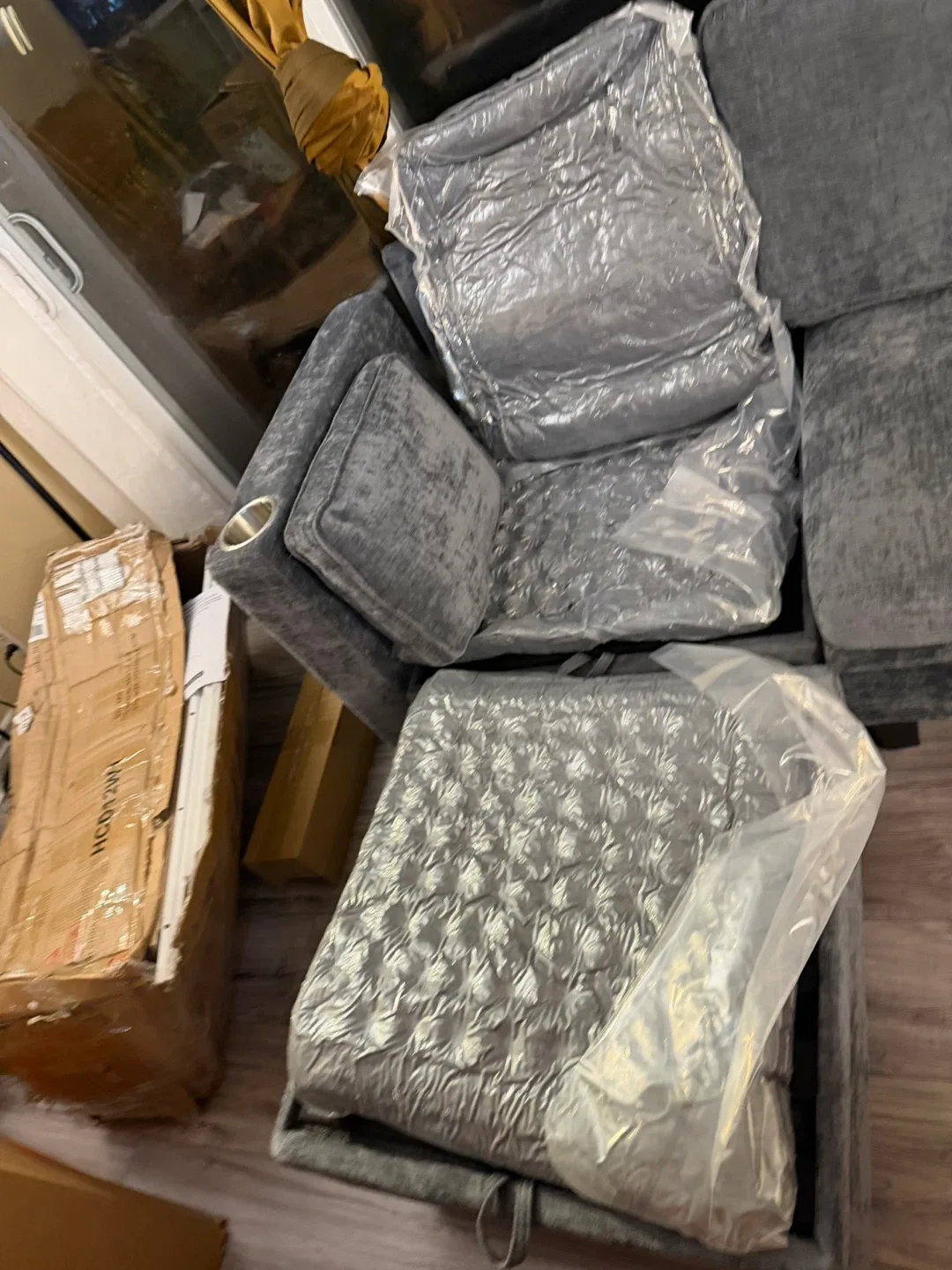 Grey Sectional Sofa - New in Box image indicator(3)