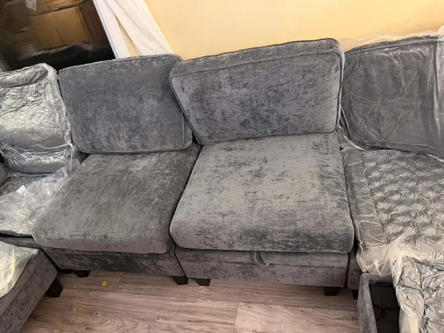 Grey Sectional Sofa - New in Box image indicator(6)