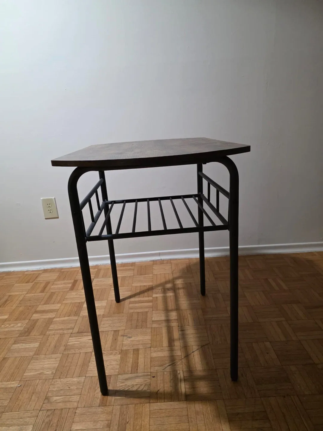 Bistro Dining Table with Shelf - Brown & Black image indicator(3)