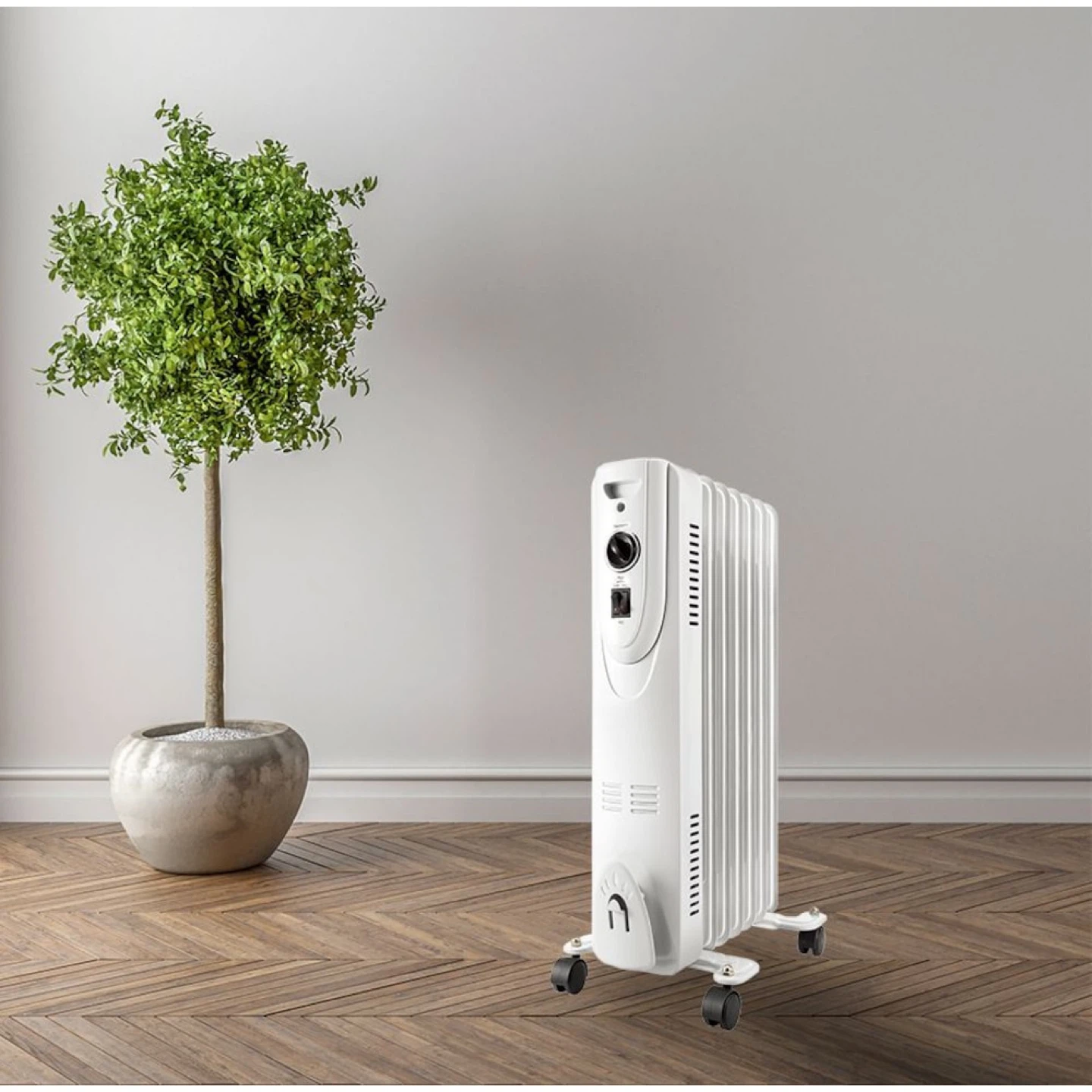 White Oil-Filled Radiator Heater - photo 3
