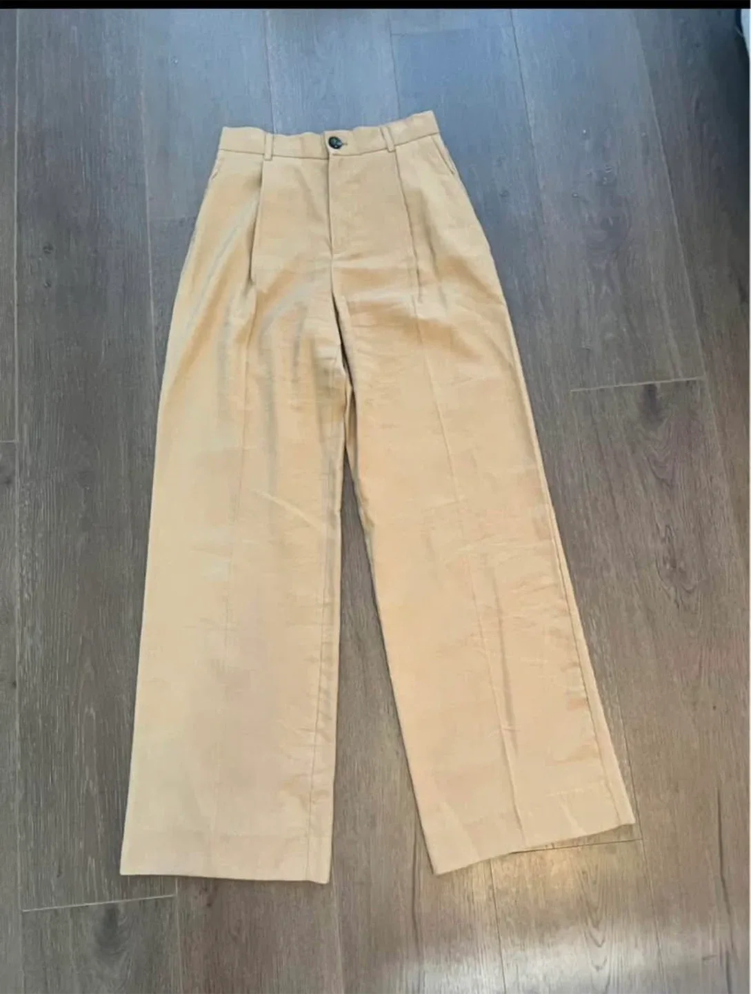 Zara Beige Wide Leg Trousers