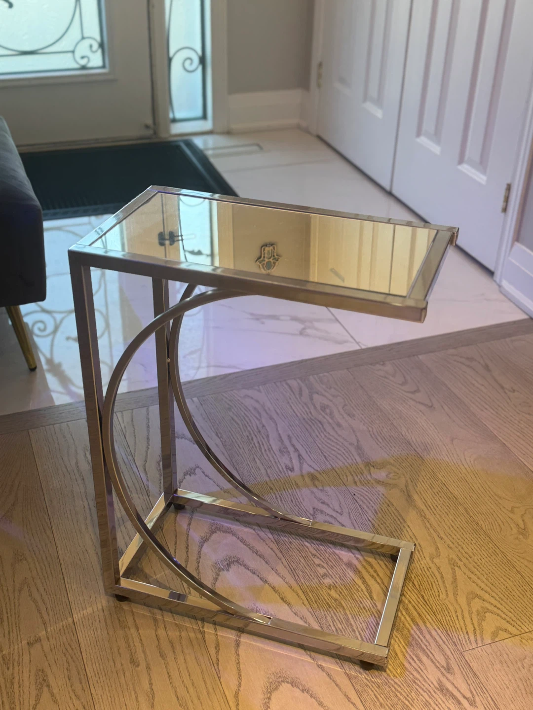 Chrome & Glass C Side Table - photo 2