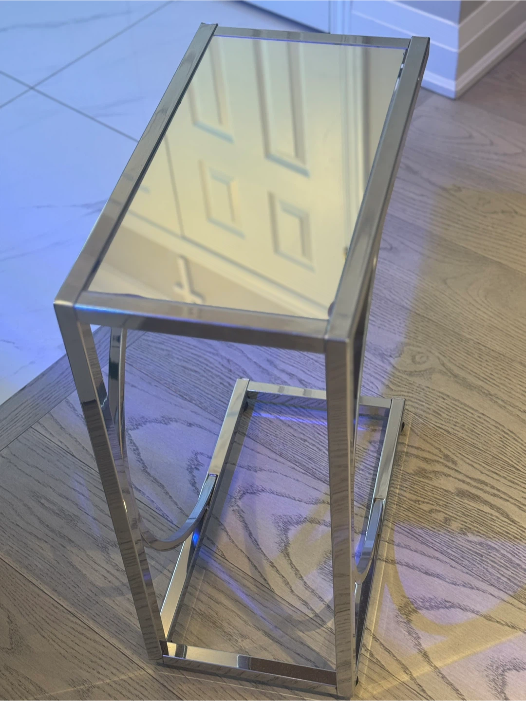 Chrome & Glass C Side Table - photo 5