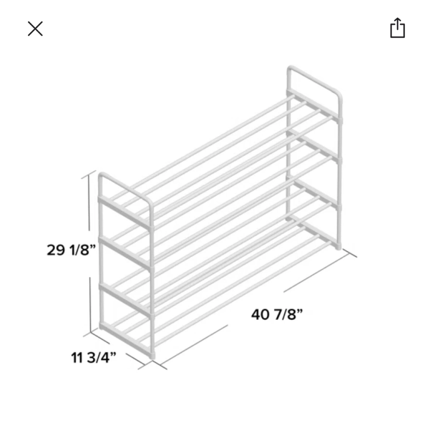 Carven 4-Tier Shoe Rack Organizer - photo 2