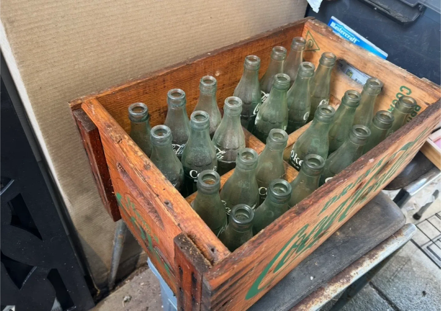 Vintage Coca-Cola Bottles & Wooden Crate image indicator(6)
