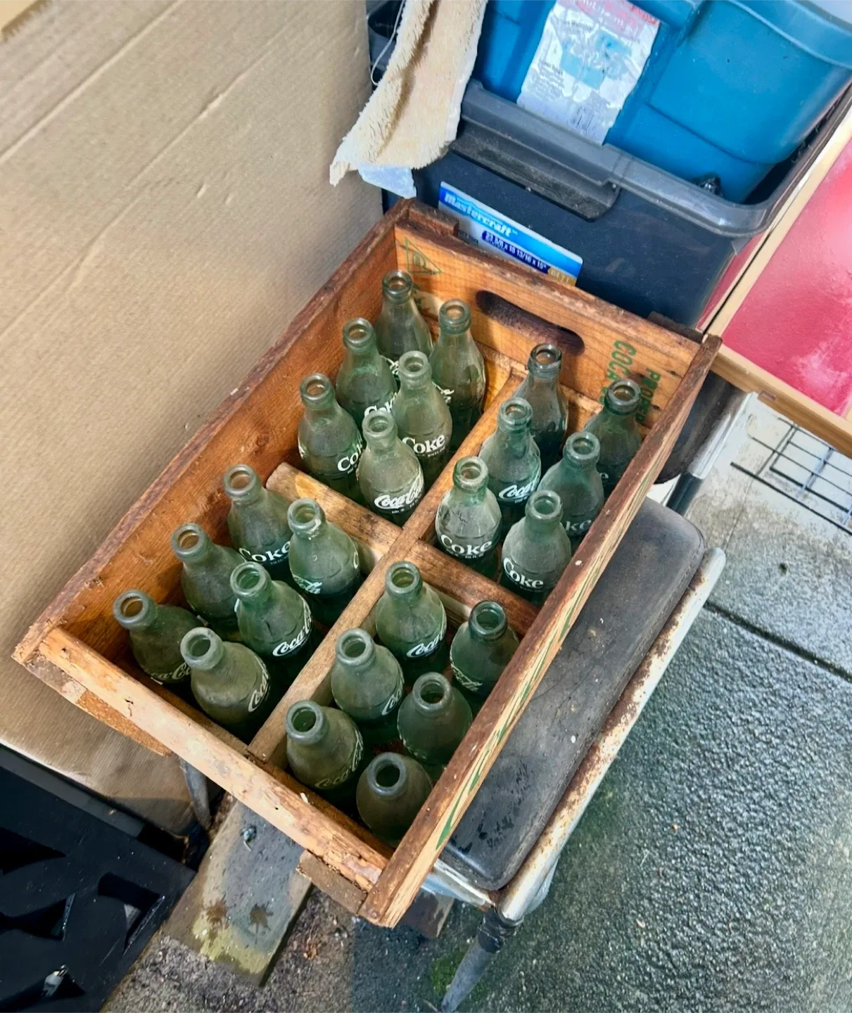 Vintage Coca-Cola Bottles & Wooden Crate image indicator(3)