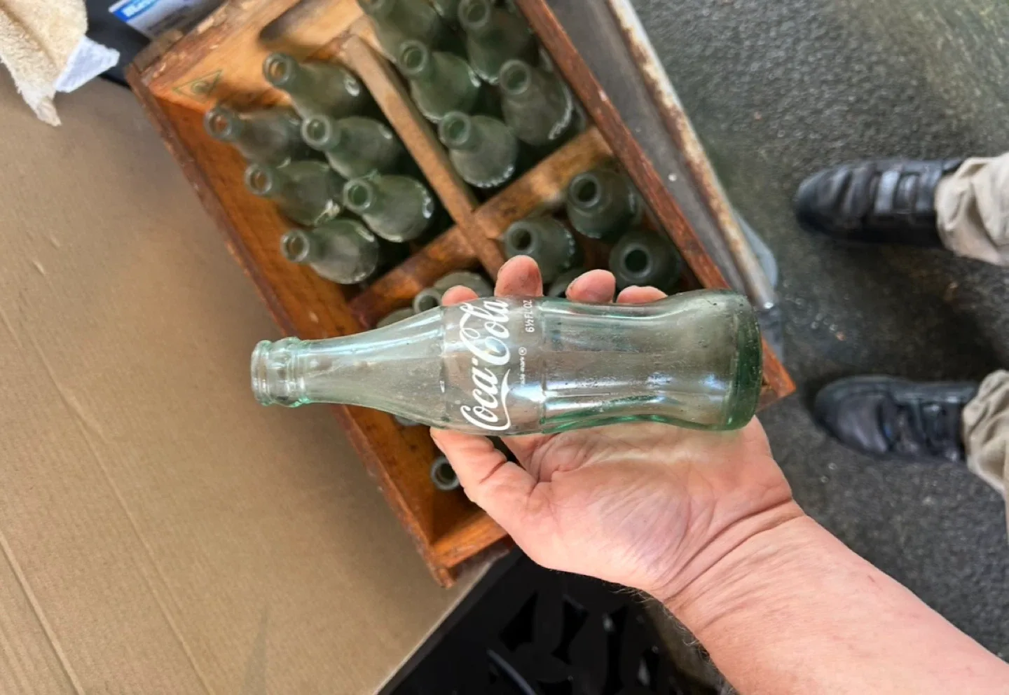 Vintage Coca-Cola Bottles & Wooden Crate image indicator(9)