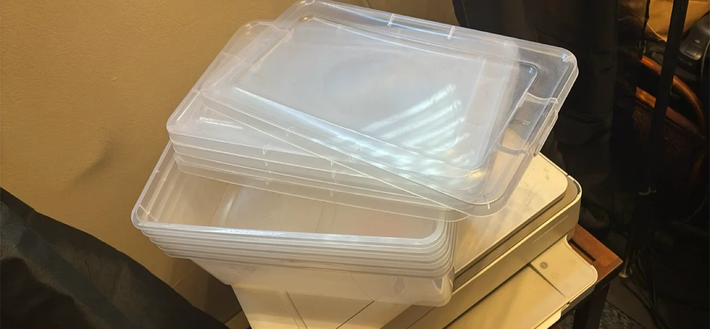 Clear Plastic Storage Bins with Lids thumbnail