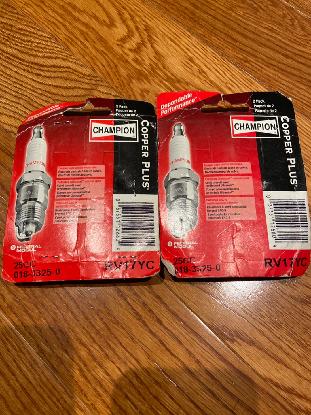 Champion Copper Plus Spark Plugs - RV17YC