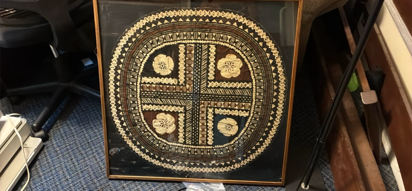 Framed Tapa Cloth Art
