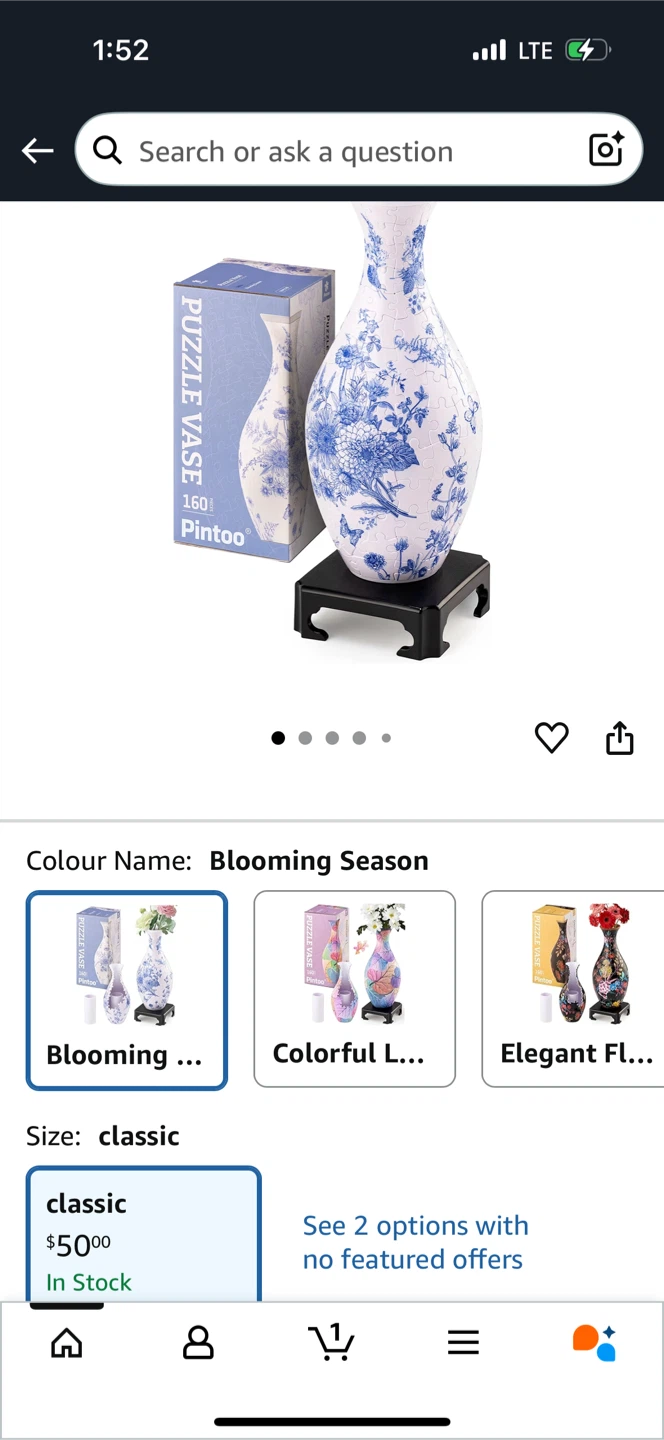 Pintoo Puzzle Vase - Blooming Season - Classic Size