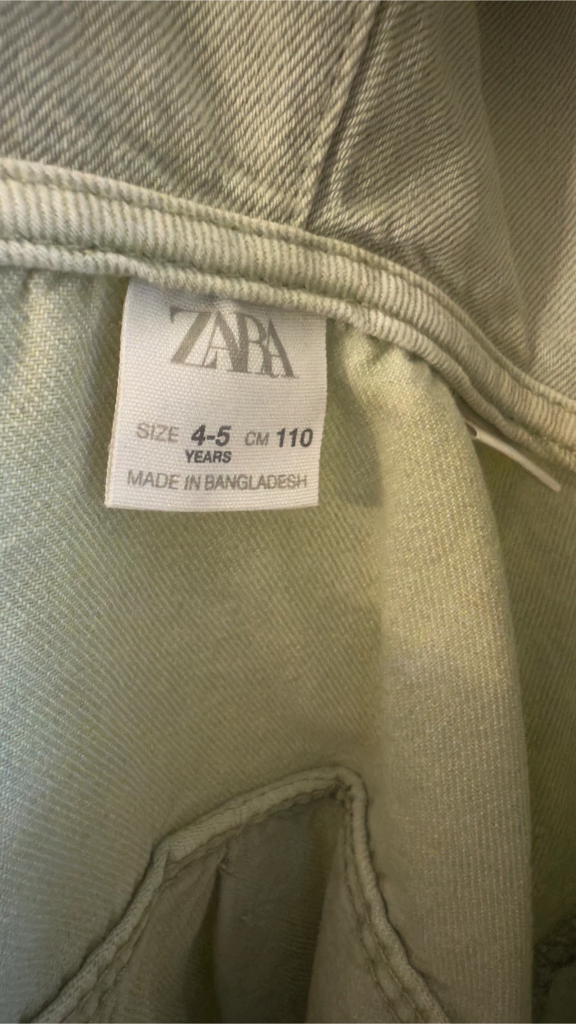 Zara Kids Light Green Hooded Jacket Size 4-5 - photo 3