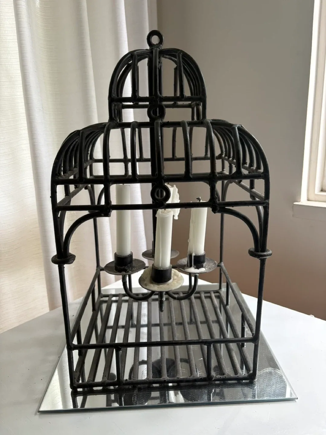 Decorative Metal Birdcage Candle Holder image indicator(2)