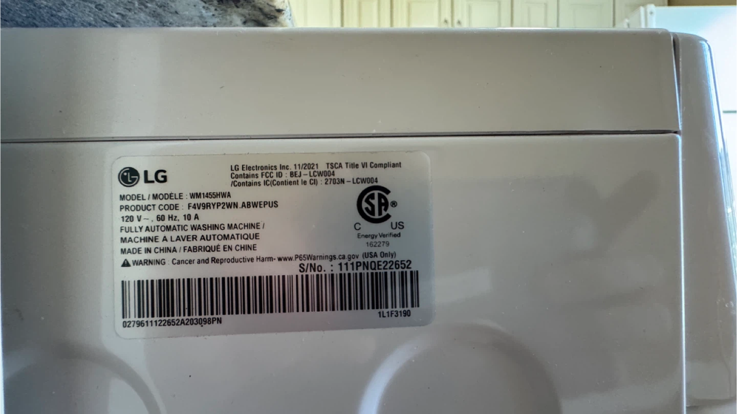 LG Front Load Smart Washer (24 in. Stackable) - White - photo 5