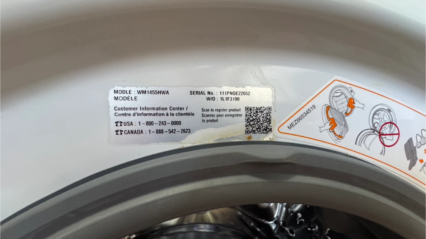 LG Front Load Smart Washer (24 in. Stackable) - White - photo 4