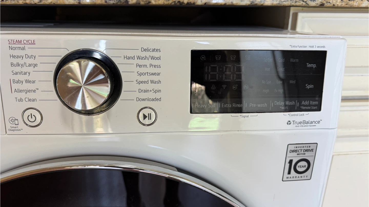 LG Front Load Smart Washer (24 in. Stackable) - White - photo 2