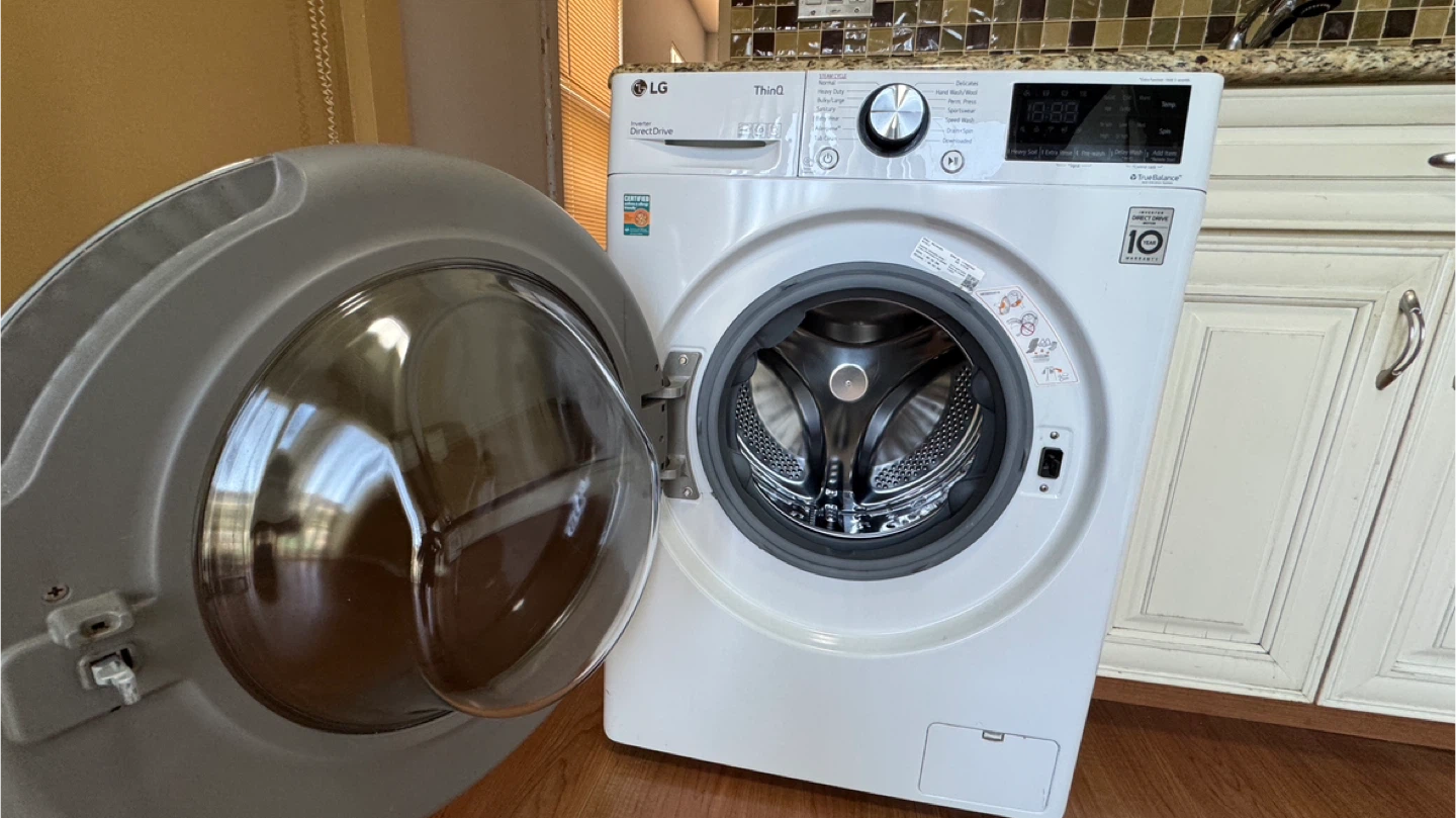LG Front Load Smart Washer (24 in. Stackable) - White - photo 3