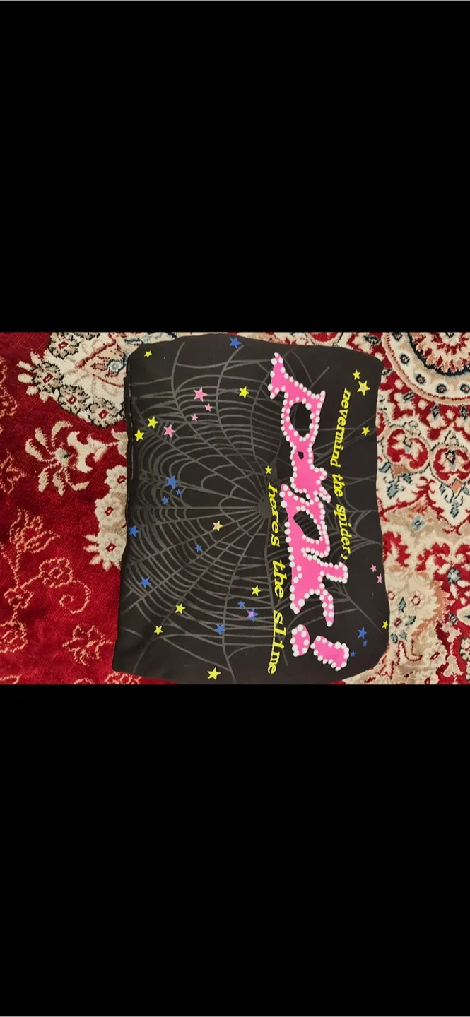 SP5DER P*NK! Black Hoodie - Size L image indicator(4)