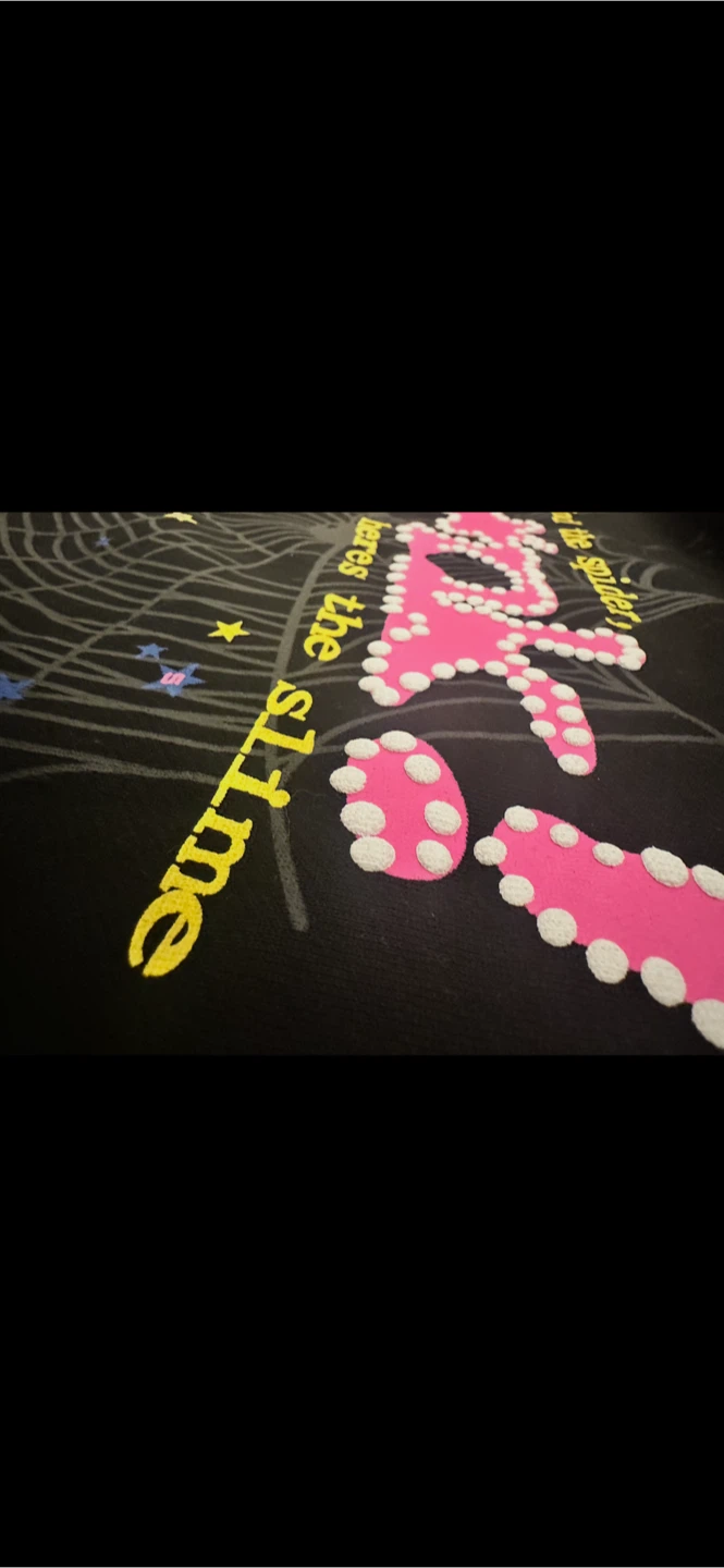SP5DER P*NK! Black Hoodie - Size L - photo 2