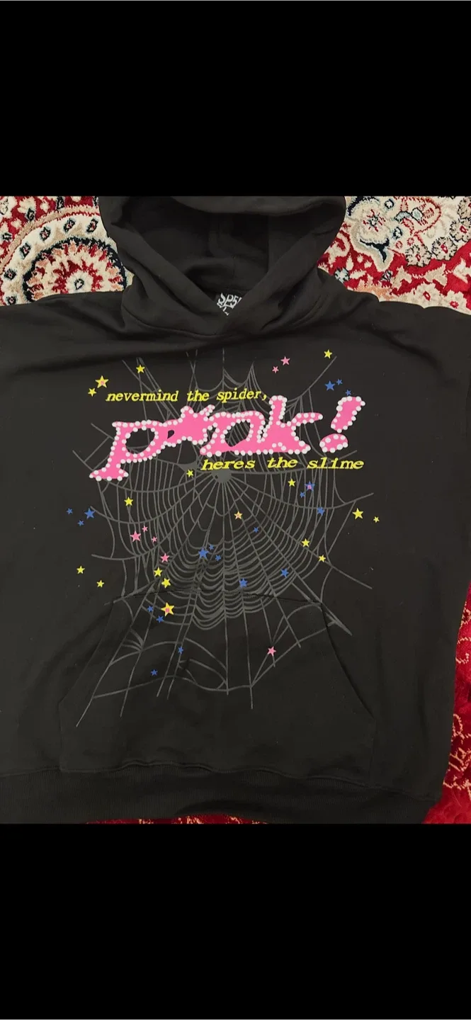 SP5DER P*NK! Black Hoodie - Size L