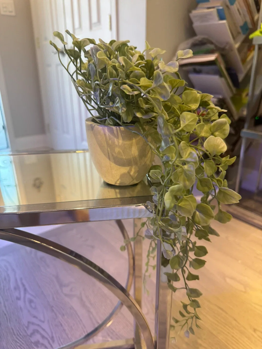 Decorative Glass Vase - Grey White Swirl image indicator(7)