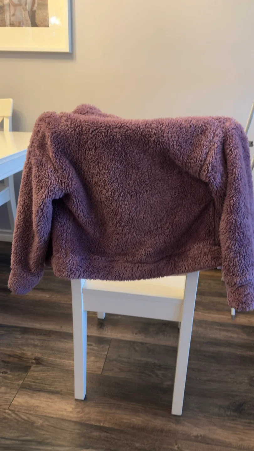 Zara Kids Pink Pants & Purple Fleece Jacket Size 8 image indicator(2)