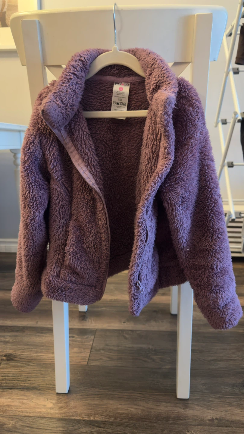 Zara Kids Pink Pants & Purple Fleece Jacket Size 8