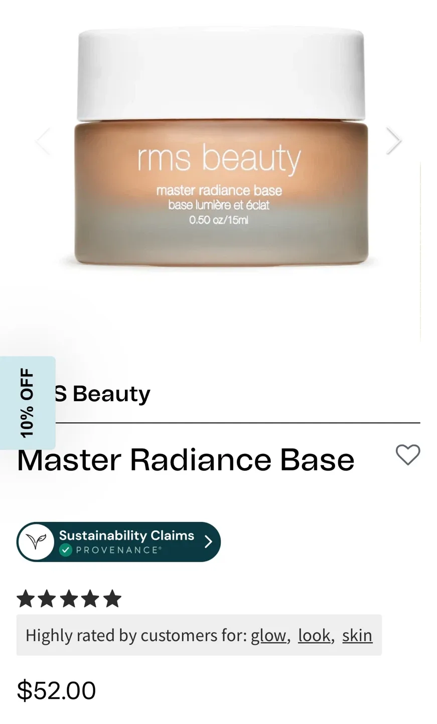 New RMS Beauty master radiance base Rich in radiance image indicator(6)
