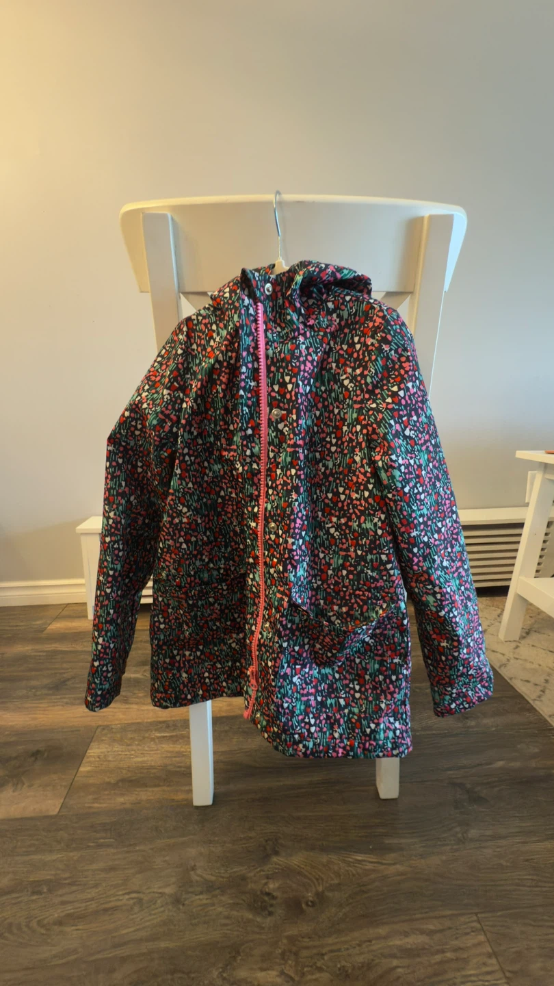 Joe Fresh Kids' Floral Print Rain Jacket - Size M (7-8) - photo 2