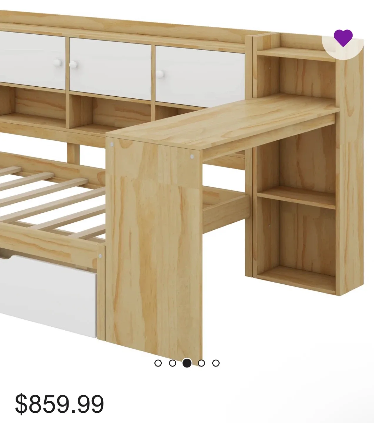 Three months use Latitude Run® Twin Wooden L-Shape bed image indicator(5)