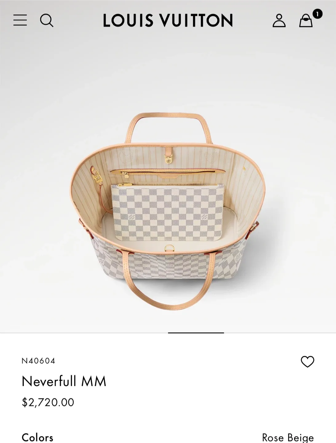 Louis Vuitton Neverfull MM Tote - Rose Beige image indicator(2)