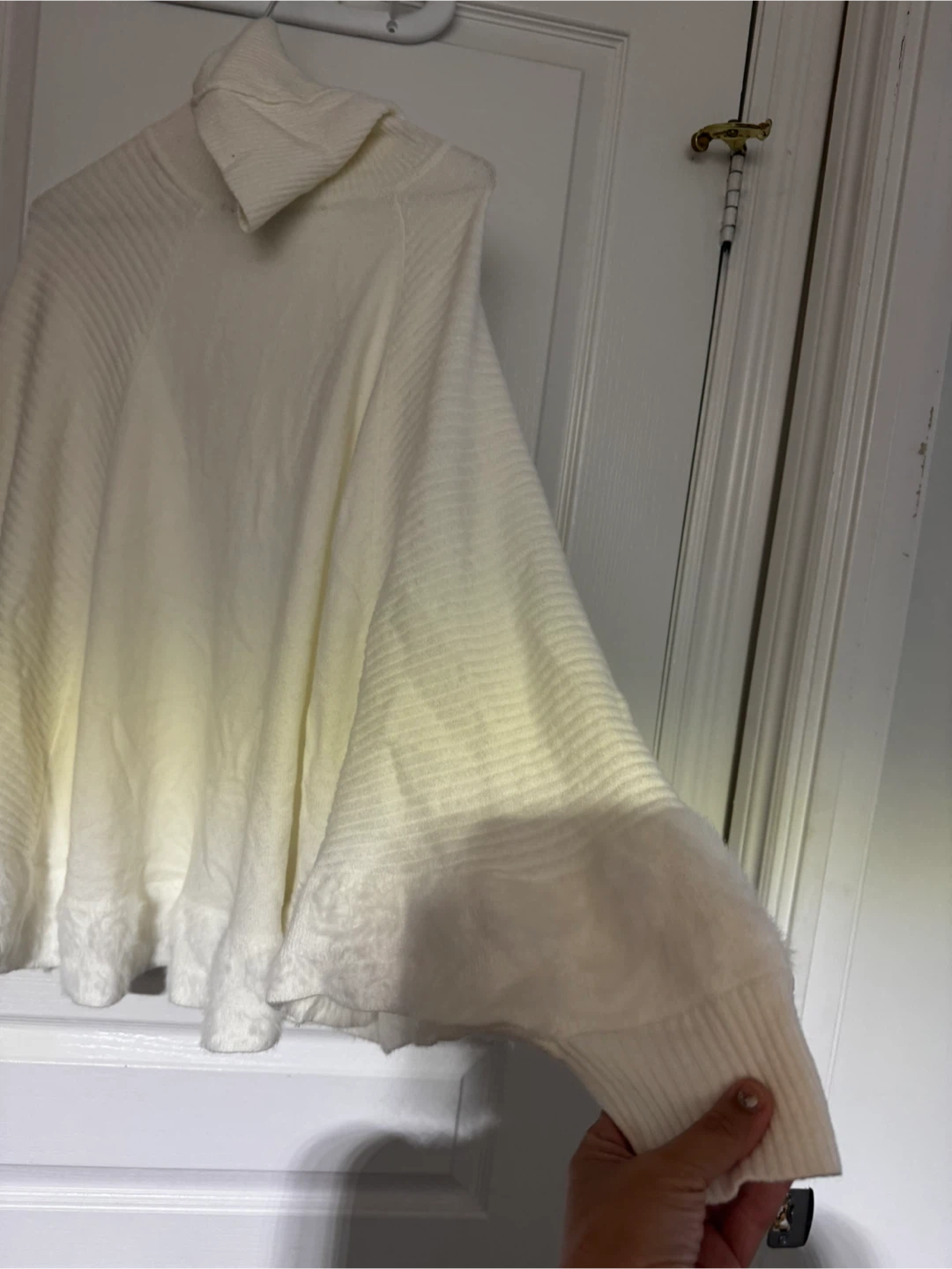 Cream Knit Poncho - photo 2