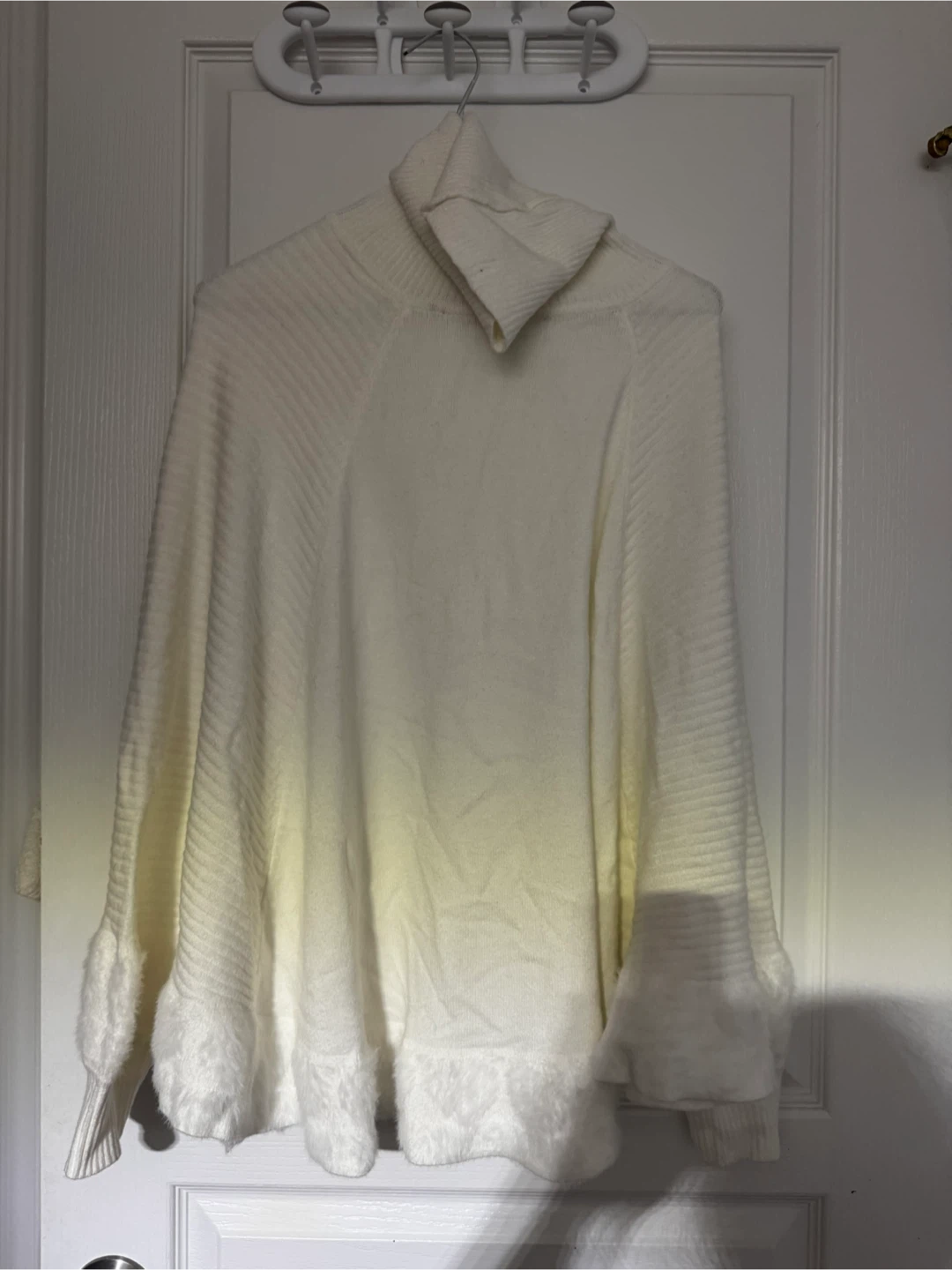 Cream Knit Poncho