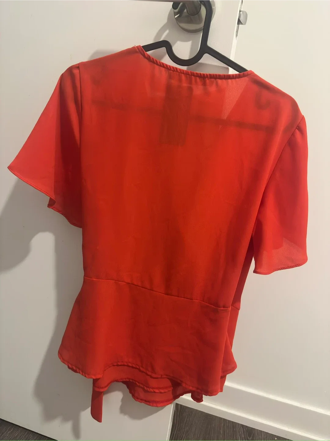 New More Moss Orange Wrap Blouse - Size S image indicator(2)