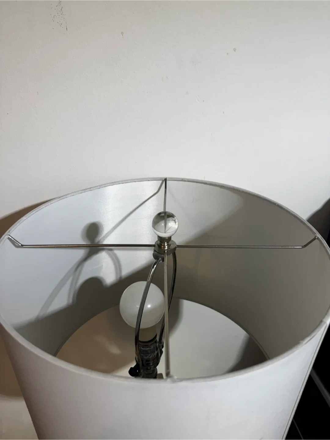 Crystal Table Lamp with White Shade image indicator(3)