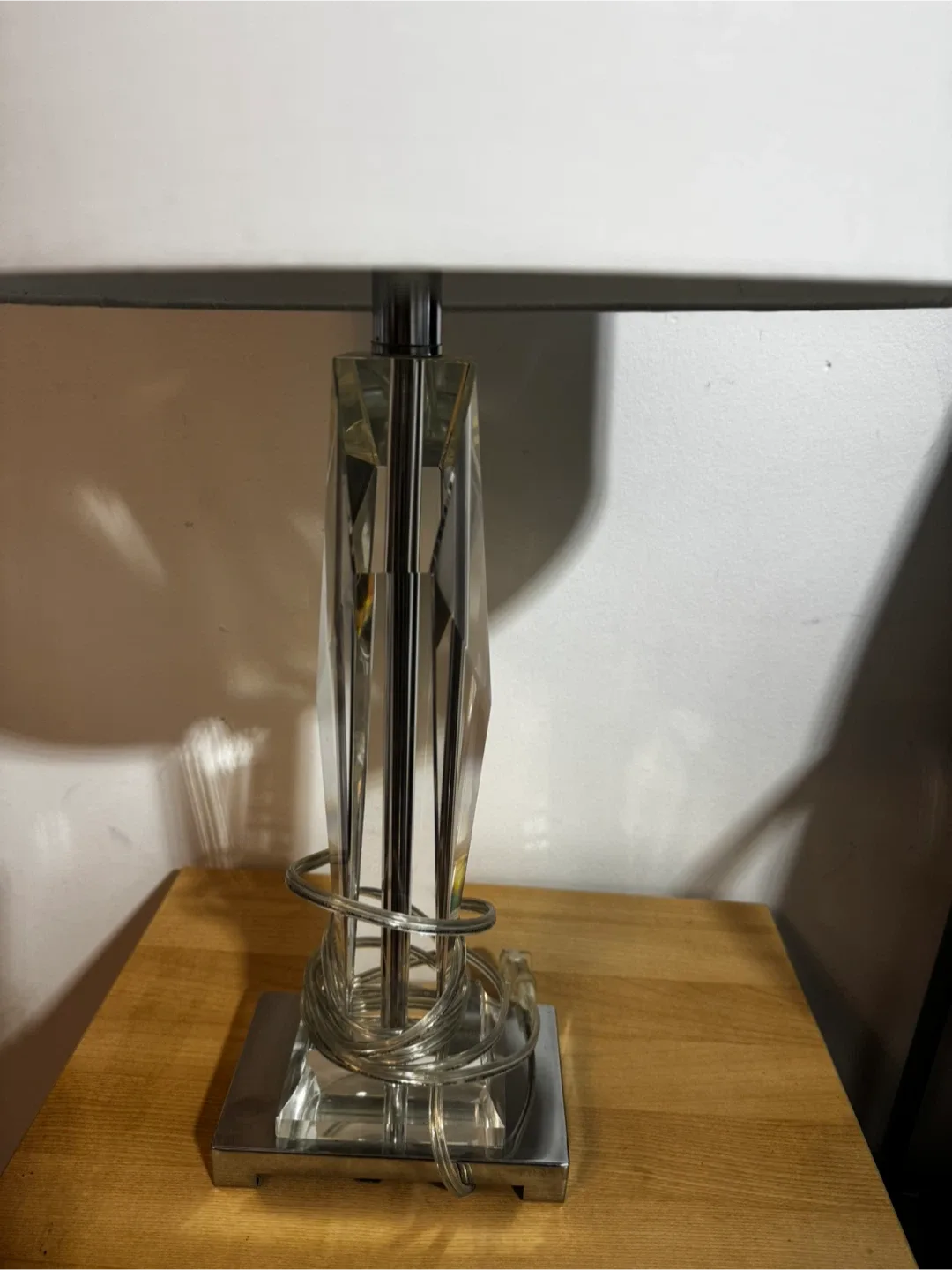 Crystal Table Lamp with White Shade image indicator(2)