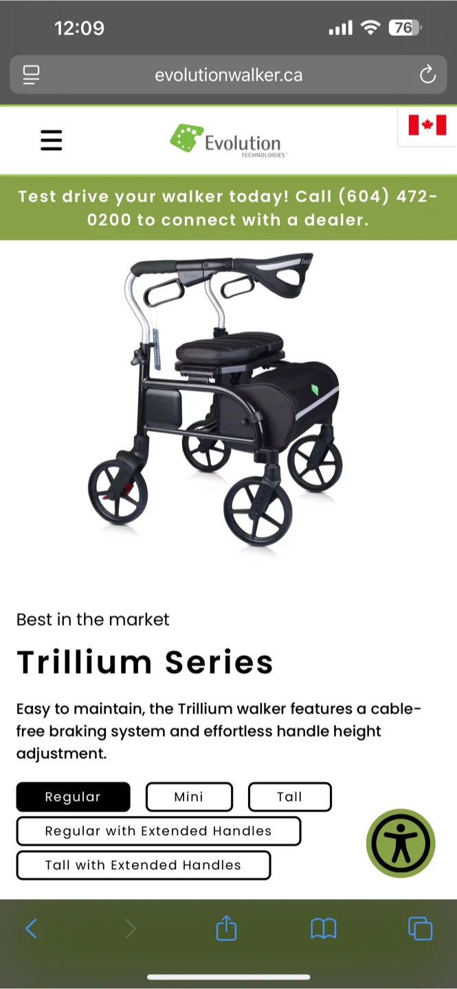 Evolution Technologies Trillium Series Walker