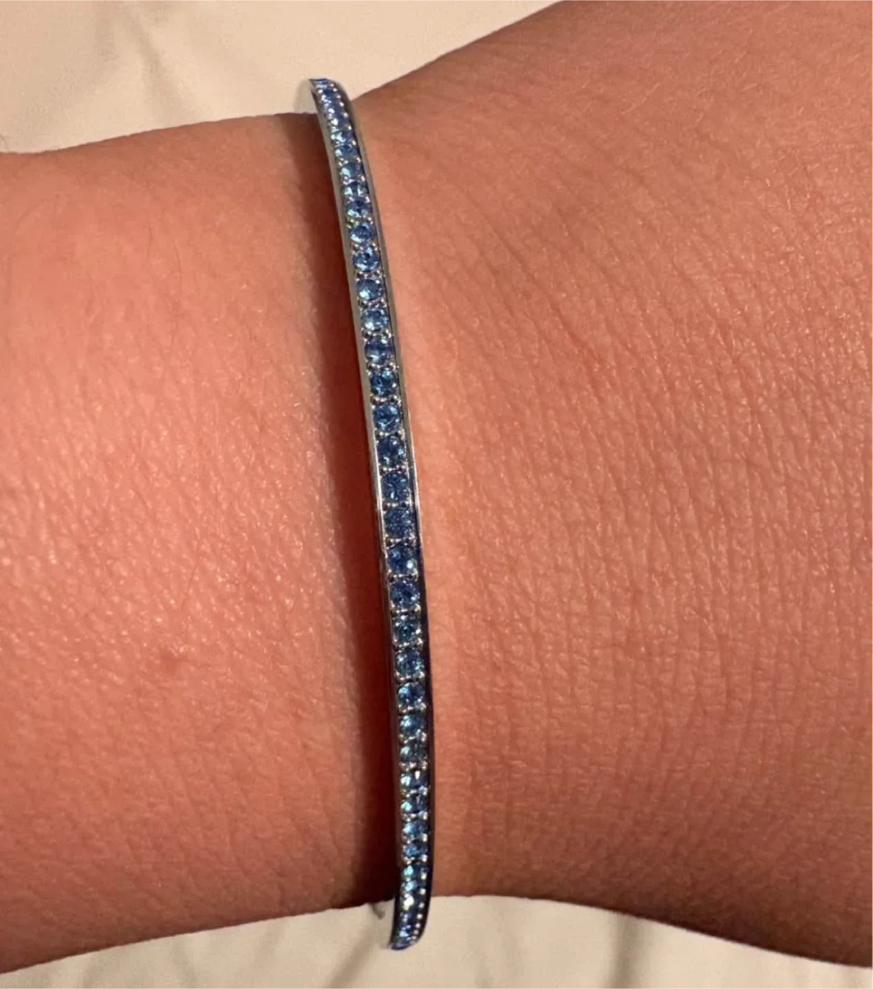 Swarovski Stone Bangle Bracelet, Blue image indicator(2)