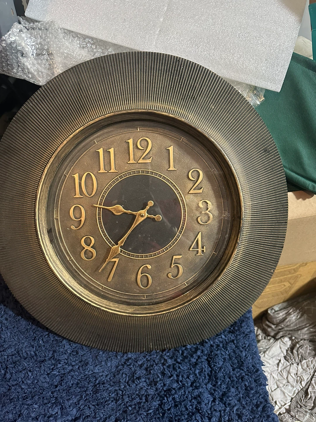 Wall Clock - Gold Accent