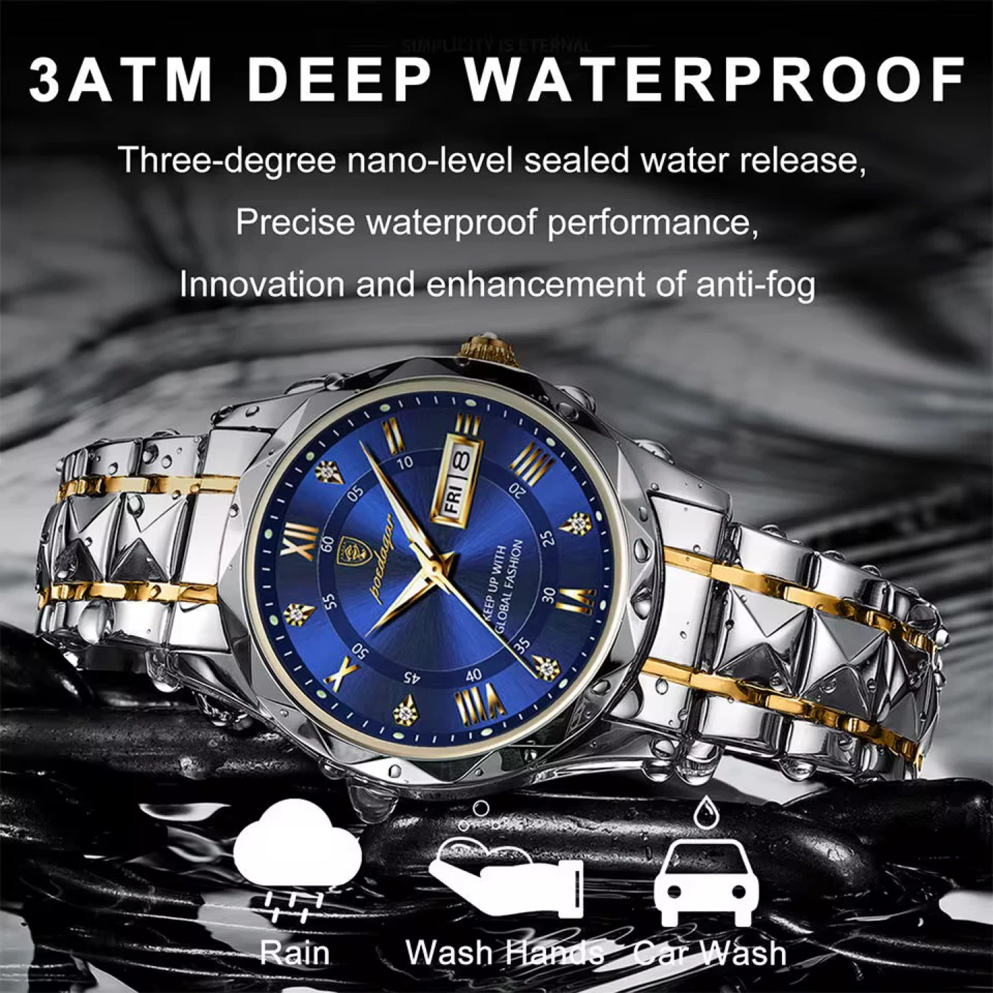 New Waterproof Glow Mens Watch Fashion Watch - photo 2