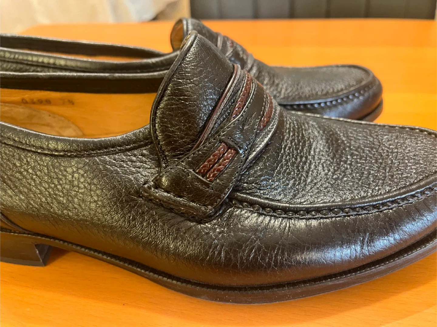 Mercedes Black Leather Loafers image indicator(2)