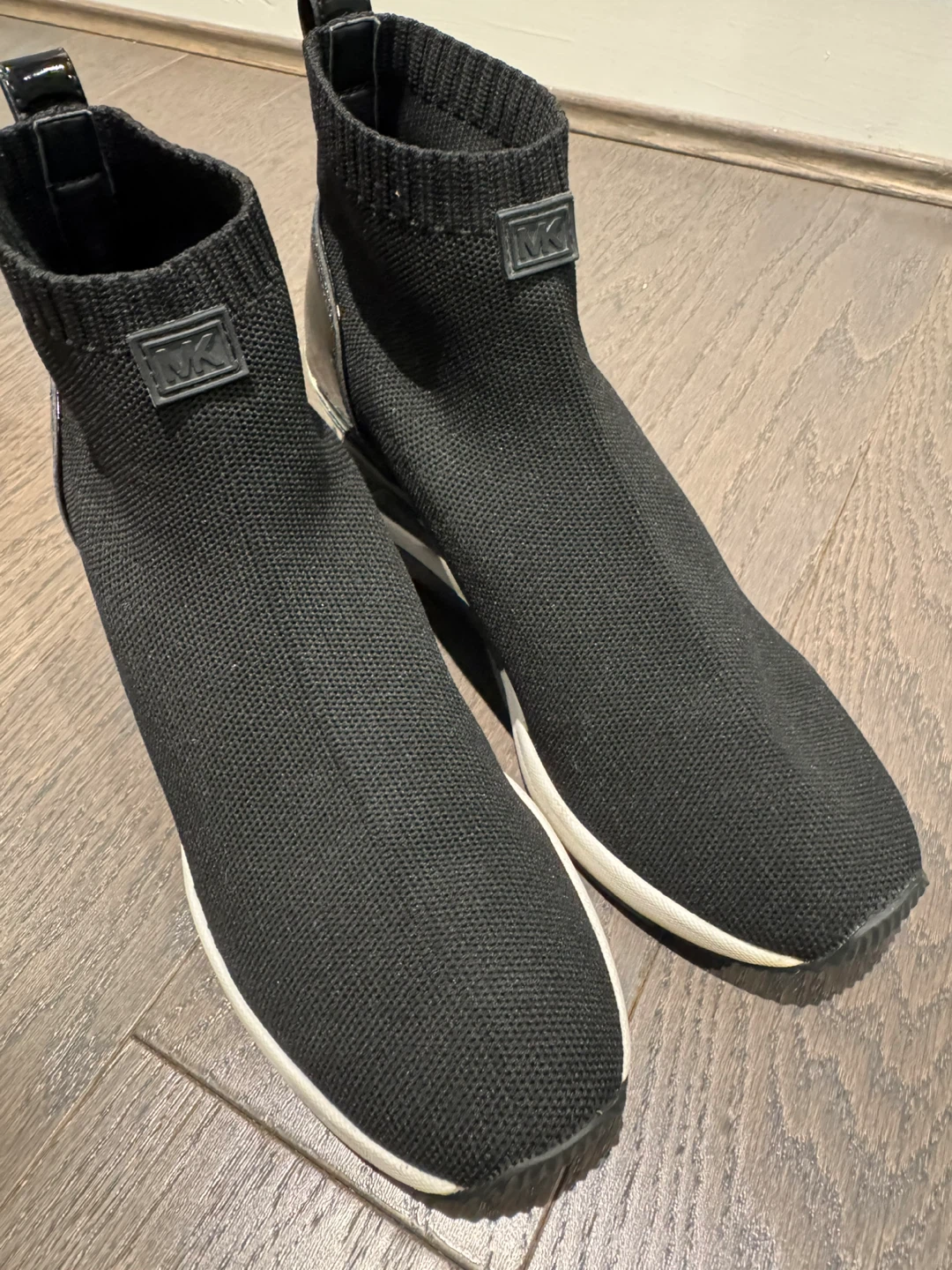 Michael Kors Black Knit Sock Sneakers