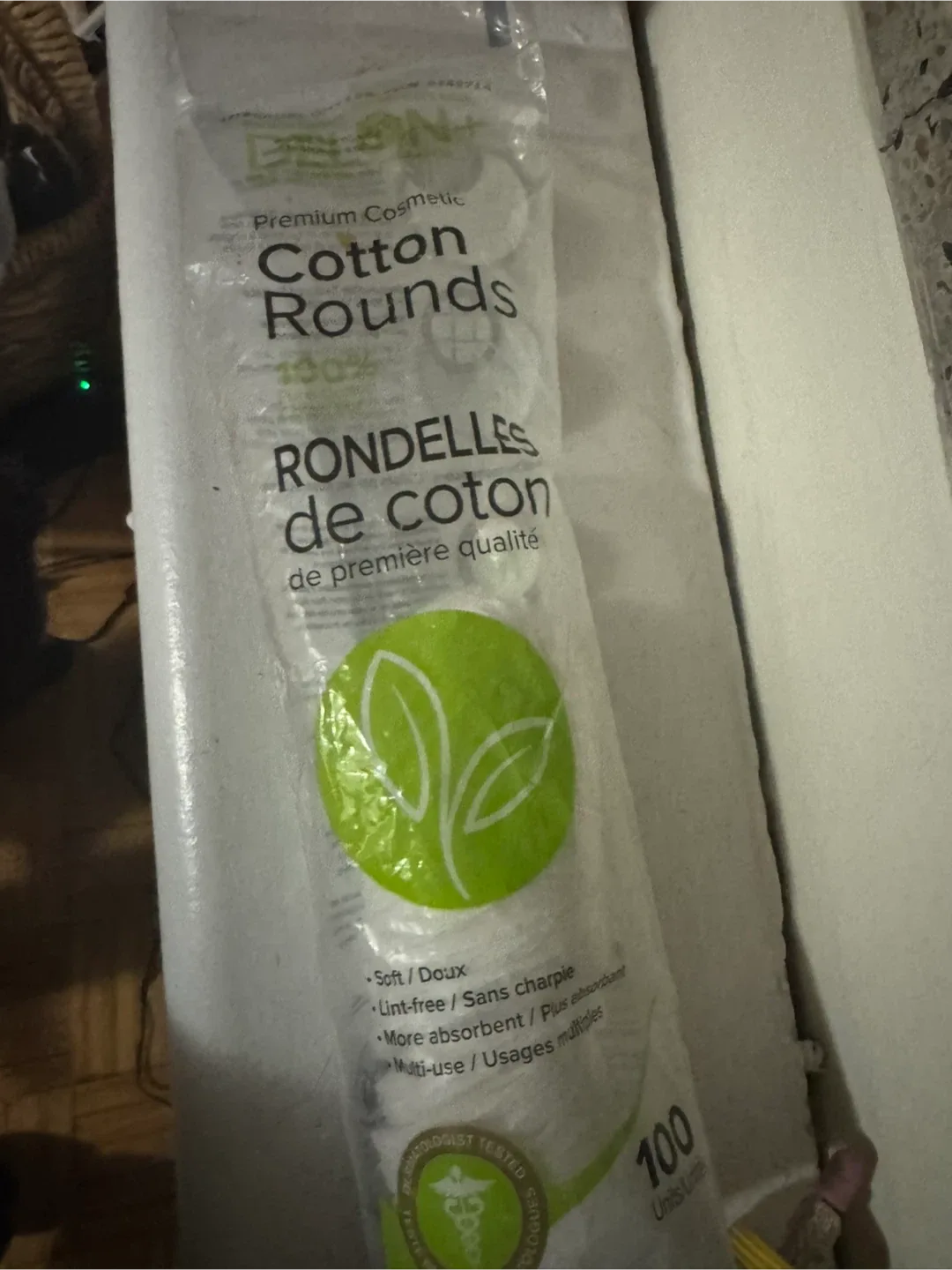 Premium Cosmetic Cotton Rounds - 100 count thumbnail