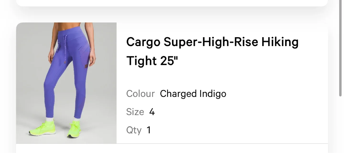 Lululemon Cargo Super-High-Rise Hiking Tight 25" - Size 4 image indicator(4)