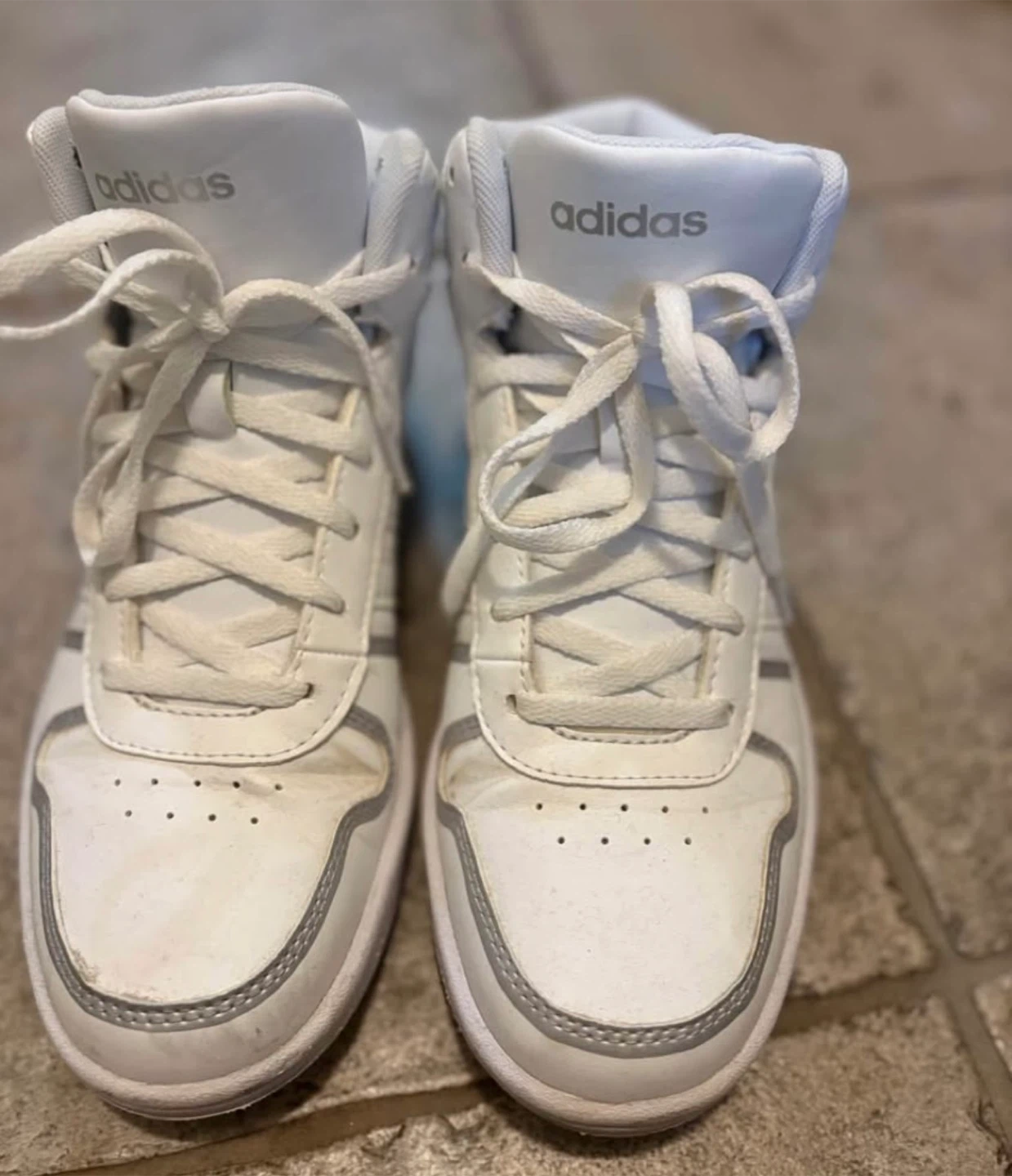 Adidas Hoops 3.0 Mid White Sneakers - US 6 - photo 3