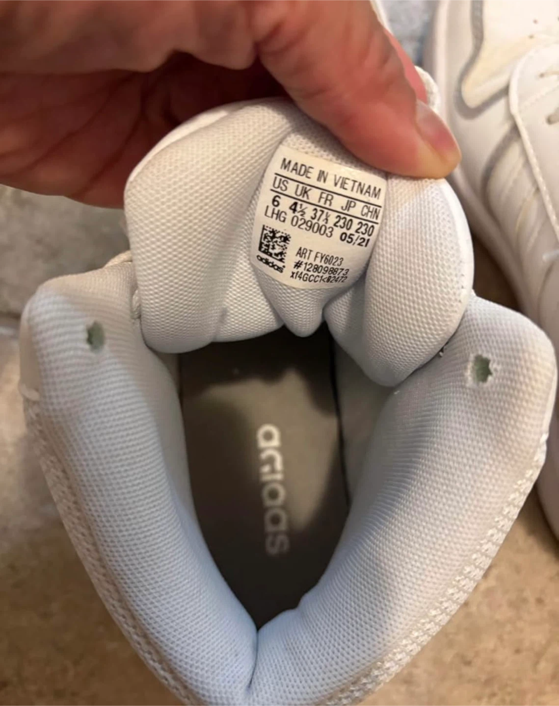 Adidas Hoops 3.0 Mid White Sneakers - US 6 - photo 4