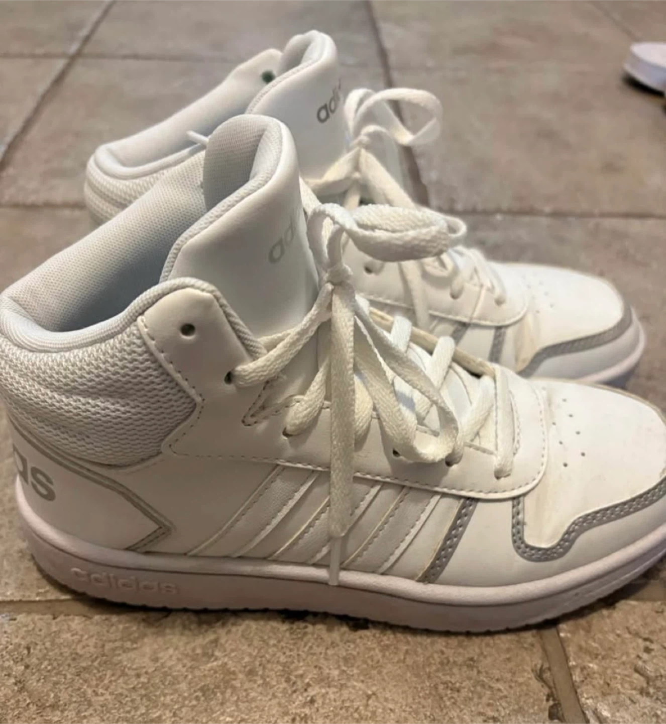 Adidas Hoops 3.0 Mid White Sneakers - US 6 - photo 2