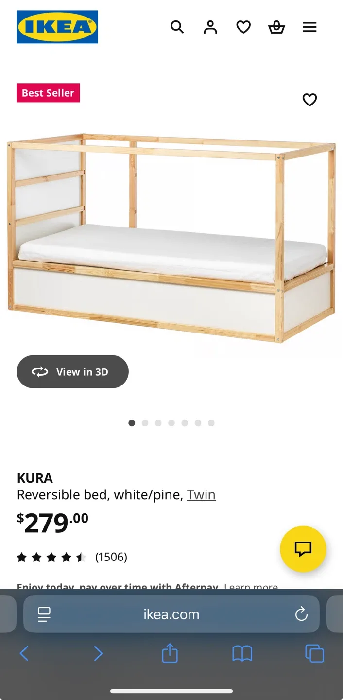 IKEA KURA Reversible Bed with Tent and mattress image indicator(3)