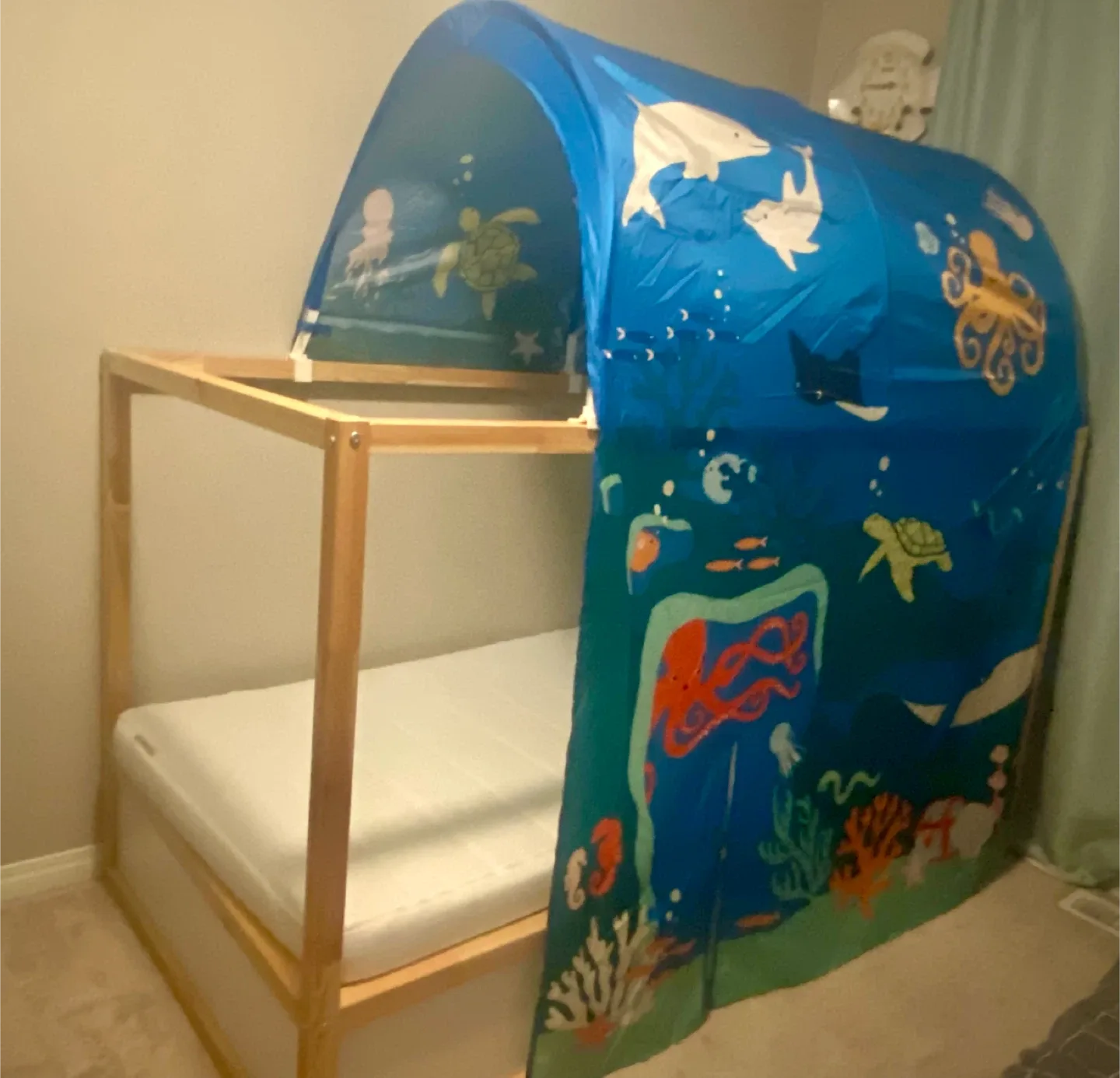 IKEA KURA Reversible Bed with Tent and mattress image indicator(5)